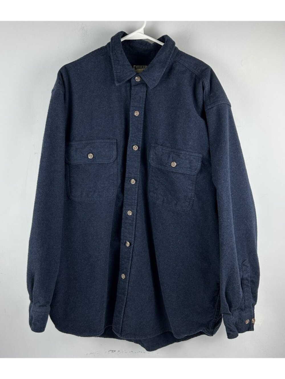 Field & Stream Men’s Flannel Blue Heavyweight Chamois Button Up Large Xl
